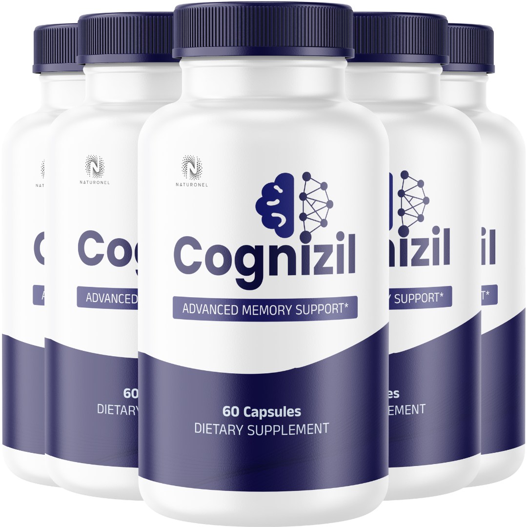 Cognizil Advanced Memory Support Supplement (5 Pack) – Brain Health, Focus & Cognitive Function with DMAE, Bacopa Monnieri, L-Glutamine & Grape Seed Extract