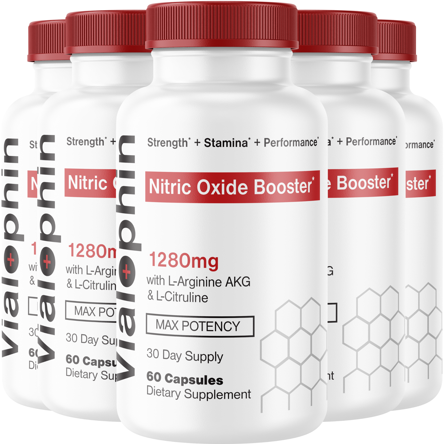 Vialophin Nitric Oxide Booster 1280mg – L-Arginine AKG, L-Citrulline & Beta Alanine Formula with Niacin Supplement for Blood Flow, Workout Performance & Stamina Support