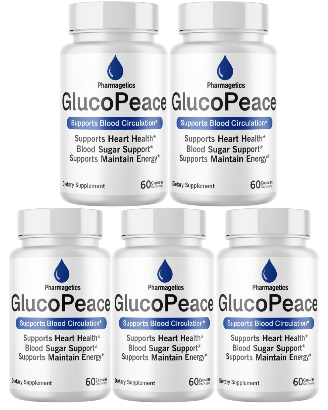 Gluco Peace Blood Circulation Support, Healthy Blood Sugar- 60 Capsules