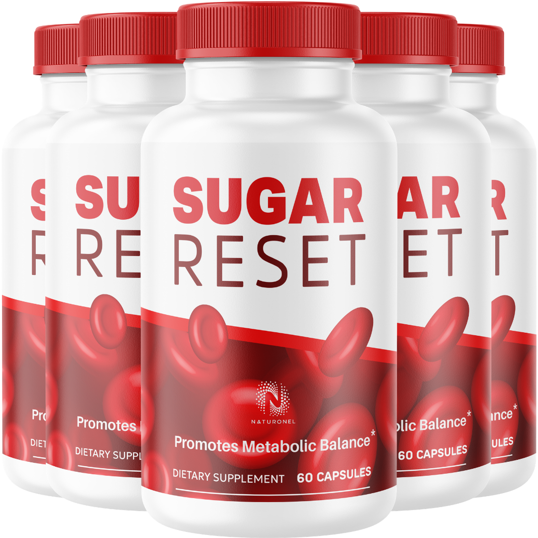 Sugar Reset (5 Pack) Supplement – Advanced Metabolic Balance Formula with Banaba, Bitter Melon, Chromium, Gymnema & Alpha Lipoic Acid – Daily Wellness Support