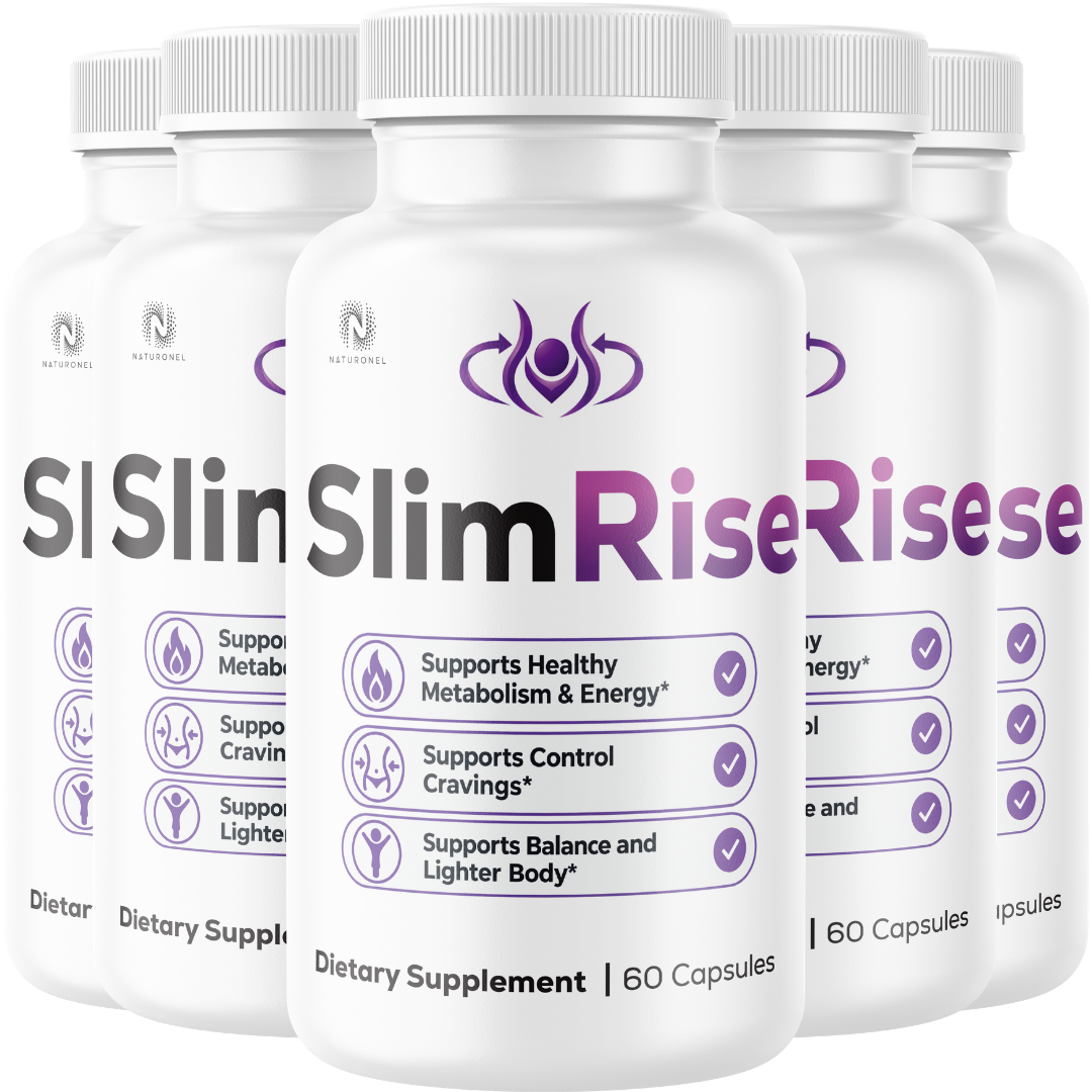 SlimRise Metabolism Support Supplement for Women & Men (5 Pack) – Raspberry Ketones, African Mango, Green Tea & Apple Cider Vinegar