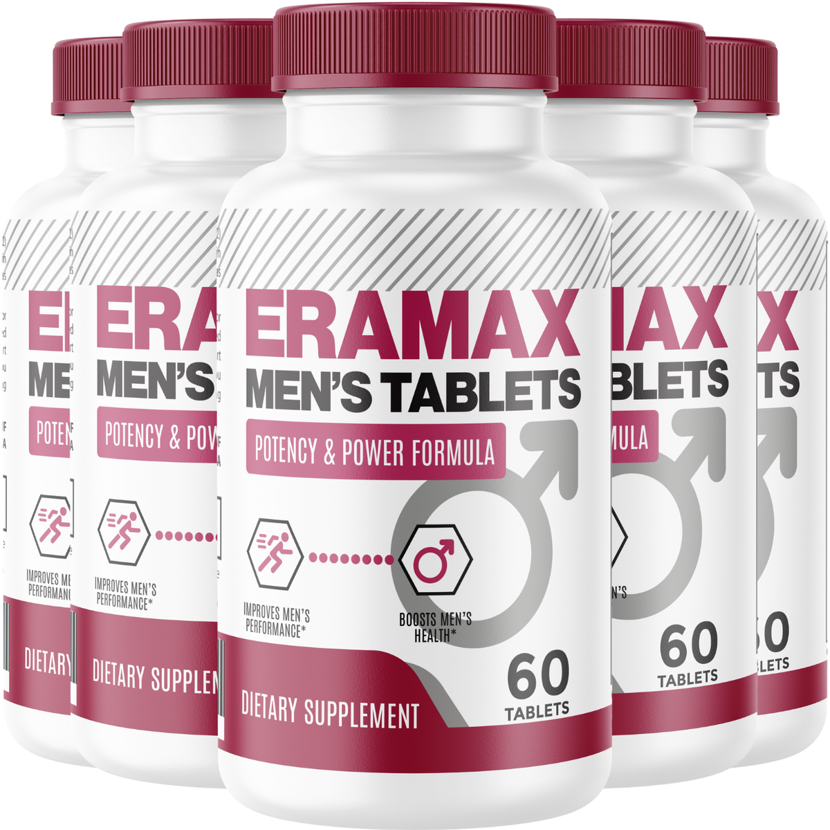 ERAMAX Men’s Performance Tablets – Potency & Power Formula with Longjack, Maca, L-Arginine, Ginseng, Zinc & Herbal Blend