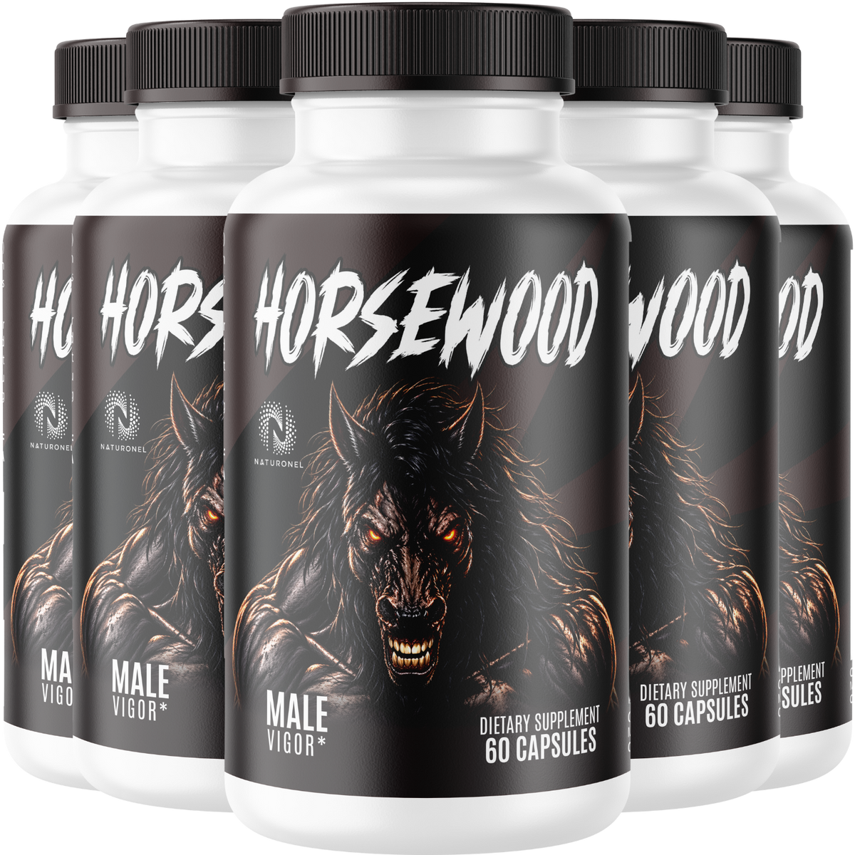 Horsewood Male Vigor Supplement (5 Pack) – Longjack, Maca, L-Arginine, Ginseng & Zinc – Men’s Vitality, Stamina & Performance Support