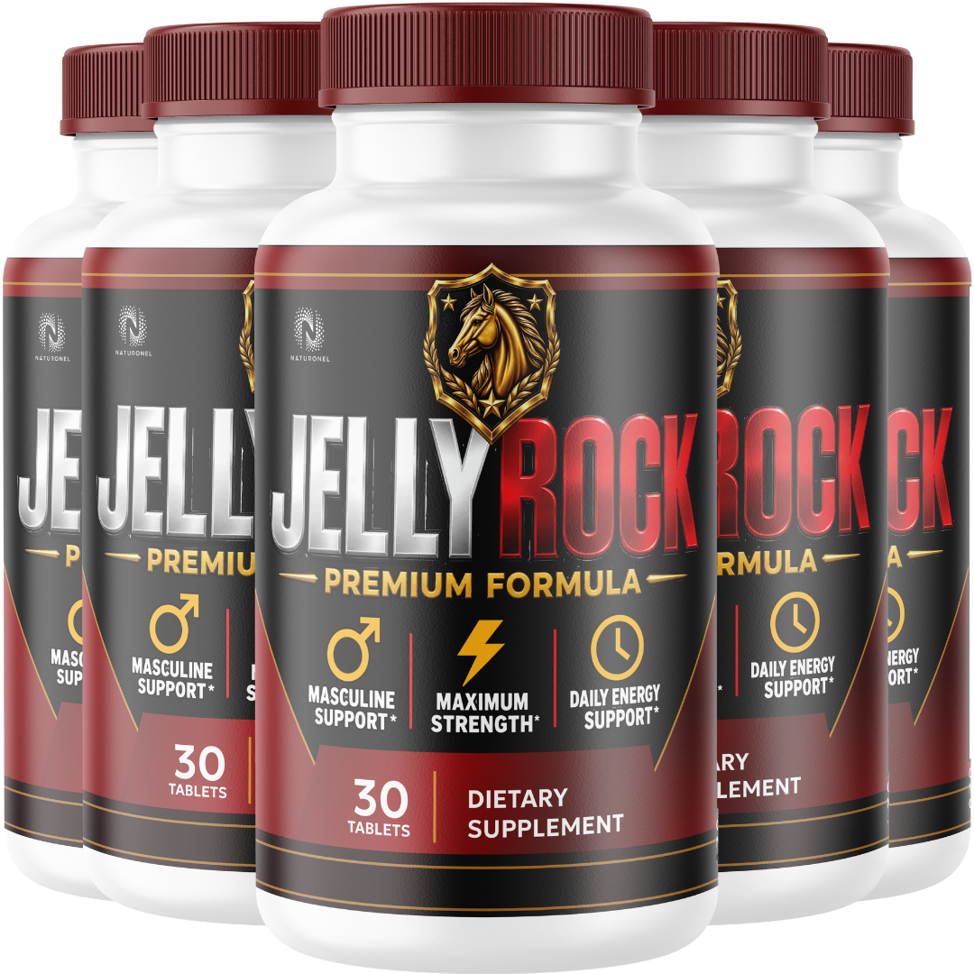 Jelly Rock (5 Pack) Premium Men’s Formula – Longjack, Maca, L-Arginine, Ginseng & Zinc – Masculine, Strength & Daily Energy Support
