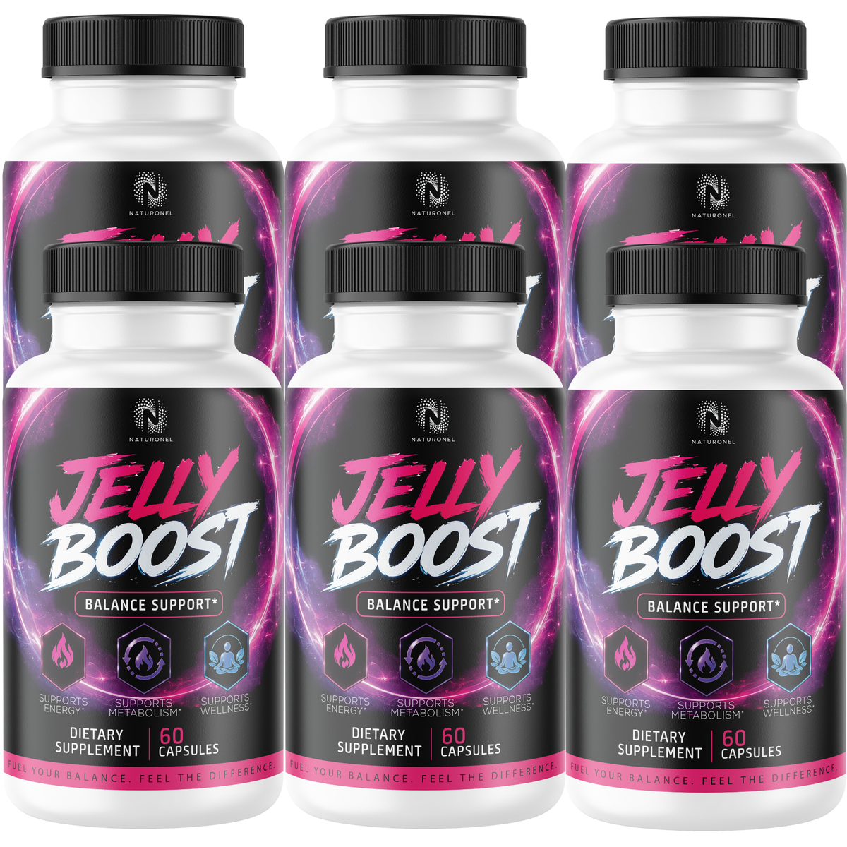 Jelly Boost Balance Support Supplement with Raspberry Ketones, African Mango, Green Tea Extract, Apple Cider Vinegar & Kelp, Metabolism & Energy Support