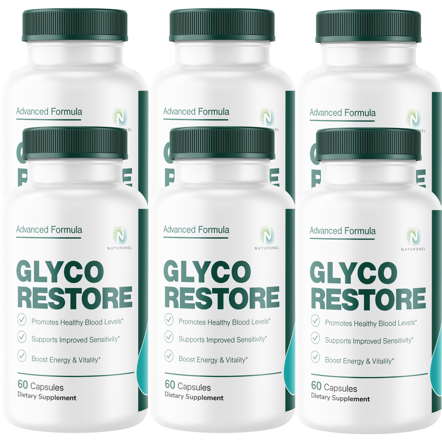 Glyco Restore (6 Pack) – Advanced Blood Sugar Support Supplement with Banaba, Bitter Melon, Gymnema Sylvestre, Chromium, Alpha Lipoic Acid & Cinnamon, Healthy Glucose Metabolism Formula