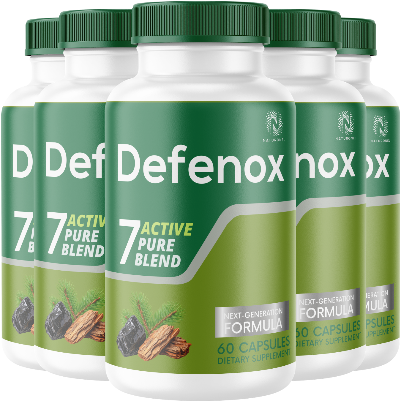 Defenox (5 Pack) Supplement – 7 Active Ingredient Formula with Shilajit, Tongkat Ali, Ashwagandha, Magnesium, Zinc & Boron, Black Pepper Extract