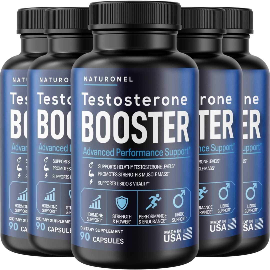 Testosterone Booster for Men (5 Pack)- Advanced Performance Formula with Tribulus, Tongkat Ali, Zinc, Magnesium, Epimedium & Saw Palmetto - Supports Healthy Testosterone Levels, Strength, Energy & Vitalit