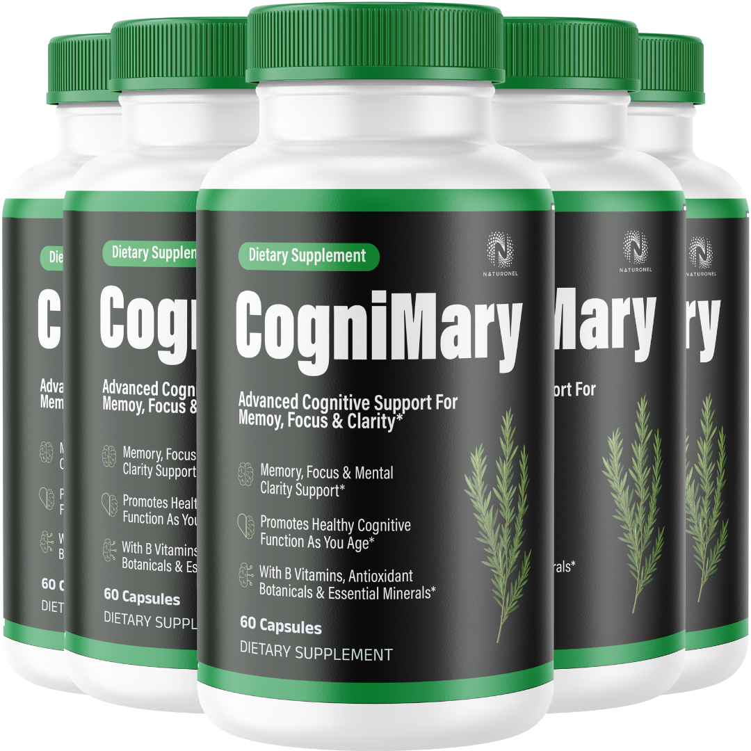 CogniMary Advanced Brain Support Supplement (5 Pack) – Memory, Focus & Mental Clarity Formula with DMAE, Huperzine A, GABA, B Vitamins & Antioxidants
