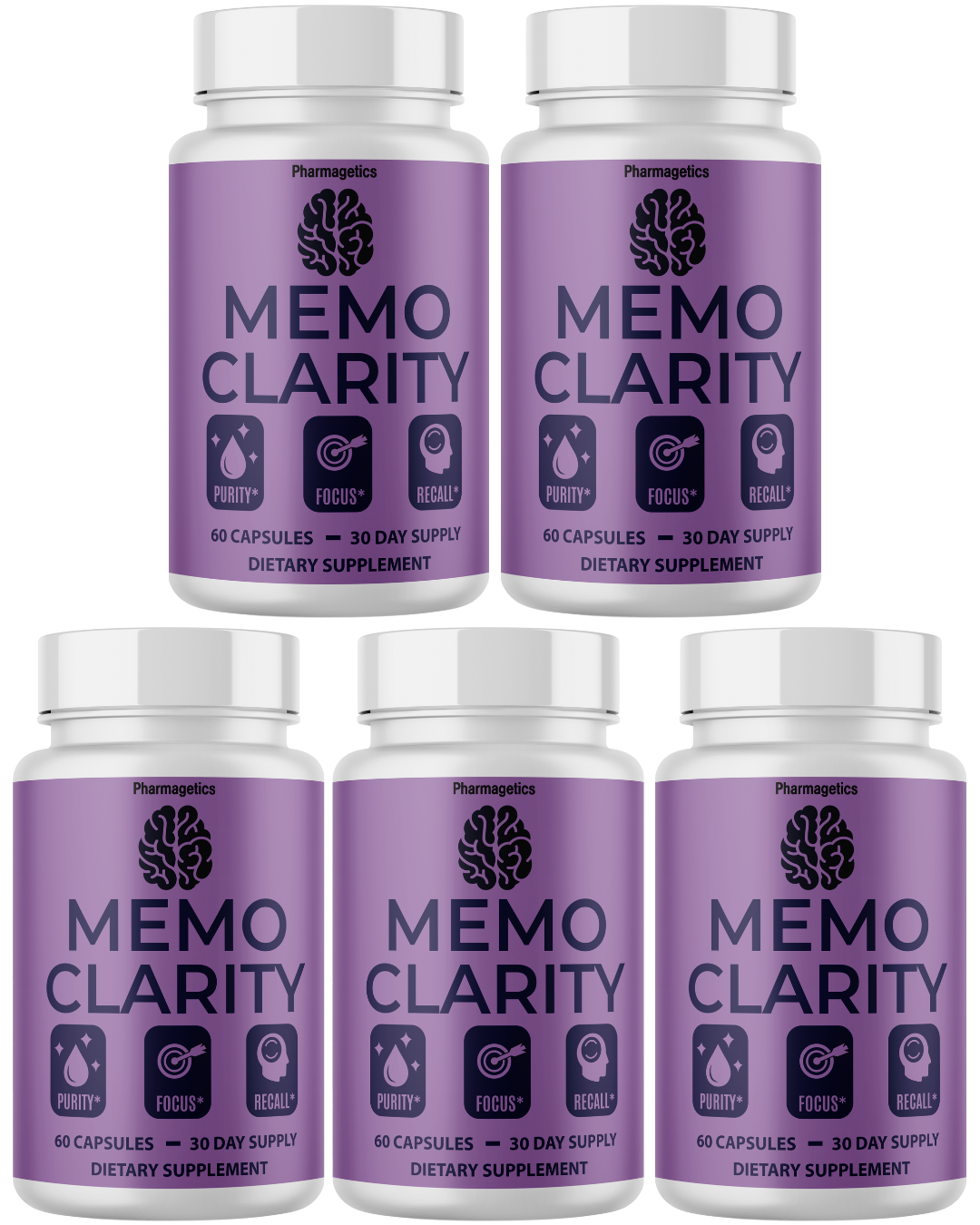 Memo Clarity Healthy Brain Support Supplement, Memory Health 60 Capsules