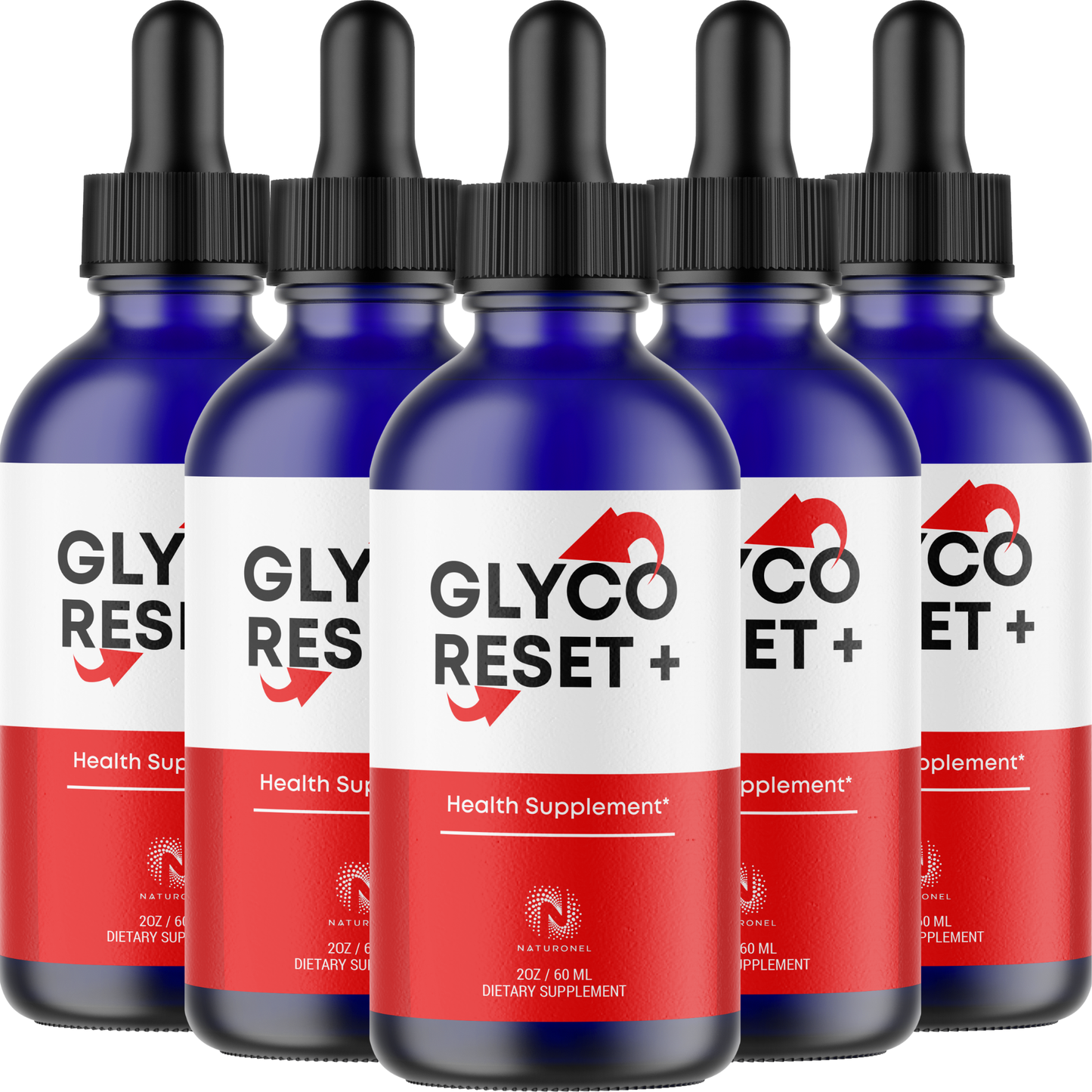 GLYCO RESET+ (5 Pack) Liquid Drops – Advanced Metabolic Wellness Formula with L-Arginine HCl, L-Glutamine & L-Tryptophan – Daily Liquid Supplement – Natural Lemon Flavor