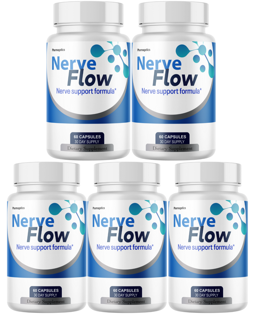 Nerve Flow Advanced Formula For Nerve Support, Maximum Strength 60 Capsules