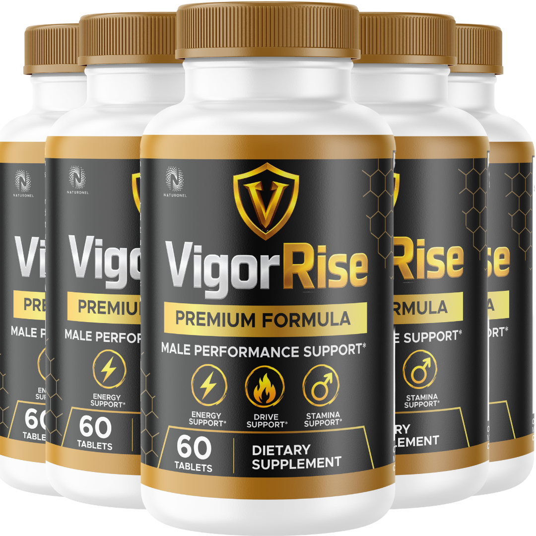 VigorRise Men's Daily Performance Supplement (5 Pack) – Premium Herbal Formula with Tongkat Ali, Maca Root, L-Arginine, Ginseng & Zinc – Supports Energy, Drive & Stamina