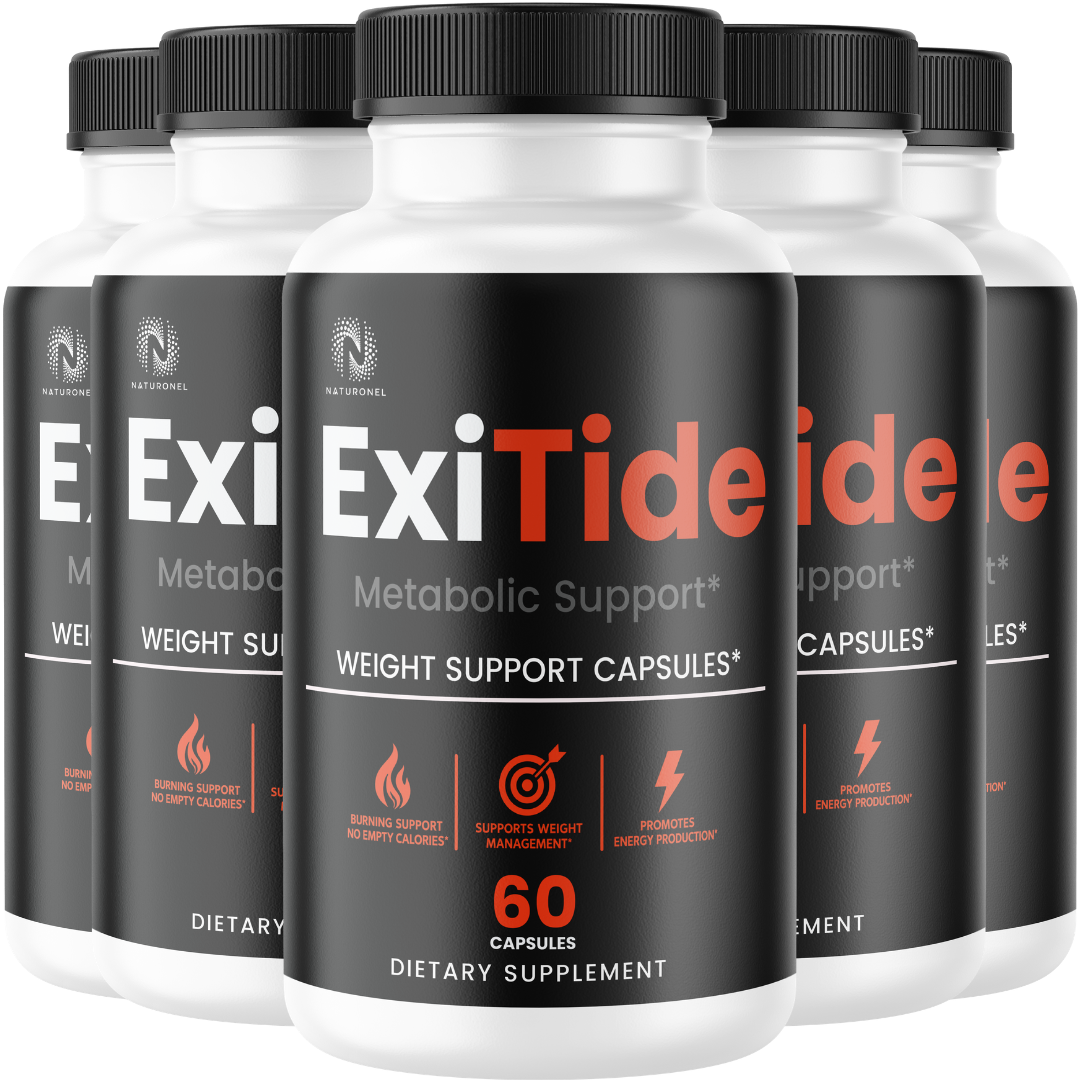 ExiTide Advanced Weight Support (5 Pack) – Metabolic Support Capsules with Raspberry Ketones, African Mango, Apple Cider Vinegar & Green Tea