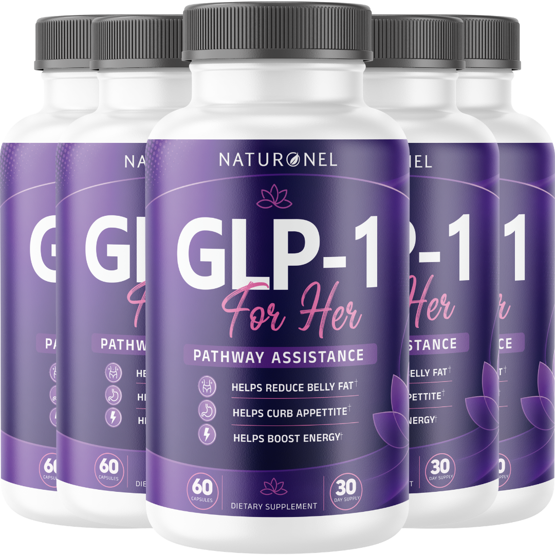 GLP-1 For Her (5 Pack) – Women's GLP-1 Pathway Support Formula with Green Coffee Bean, Garcinia Cambogia, Raspberry Ketone, Green Tea & Caffeine, Metabolism & Appetite Support
