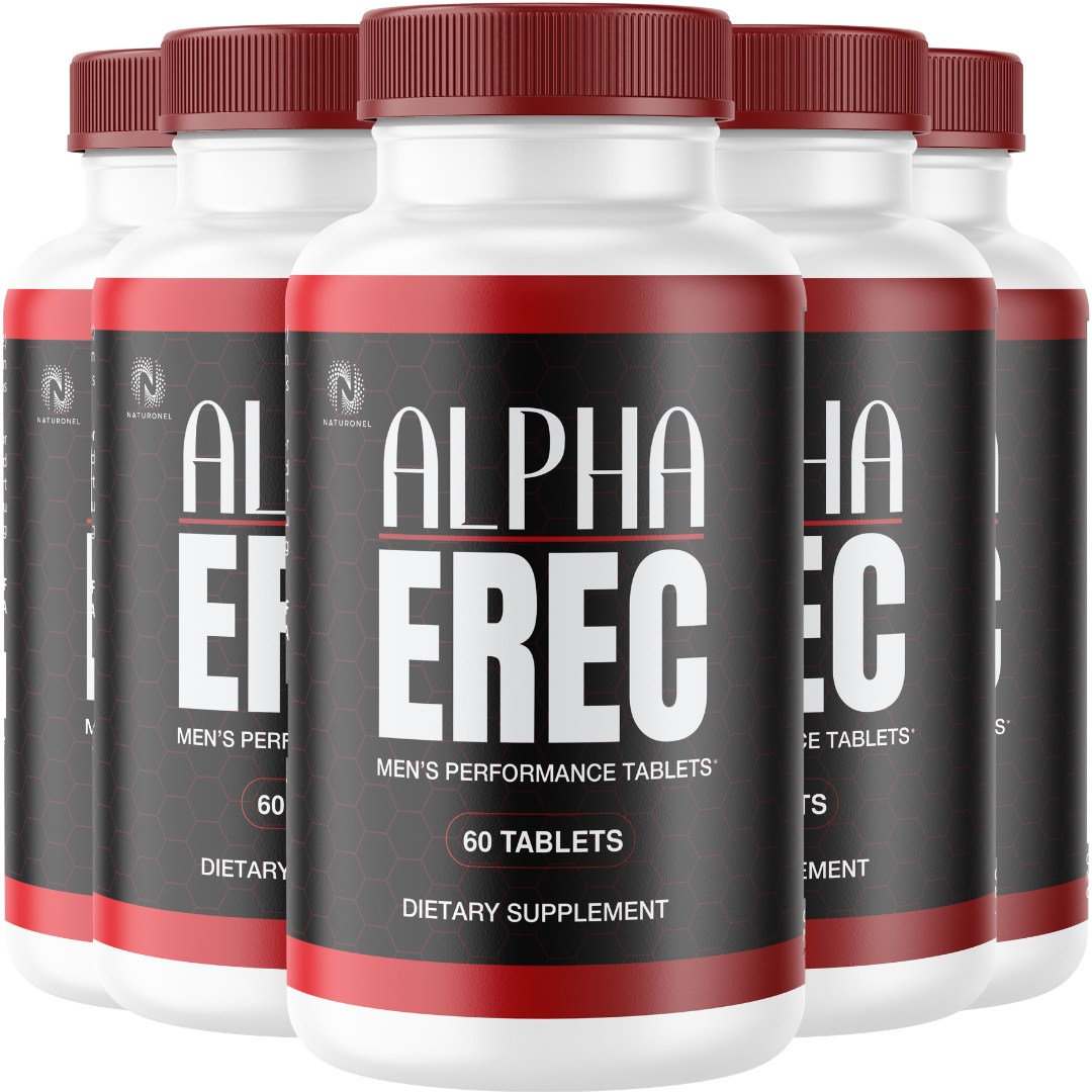 Alpha Erec Advanced Men's Performance Tablets (5 Pack) – Male Stamina, Energy & Vitality Support with Tongkat Ali, Maca, Ginseng & Zinc