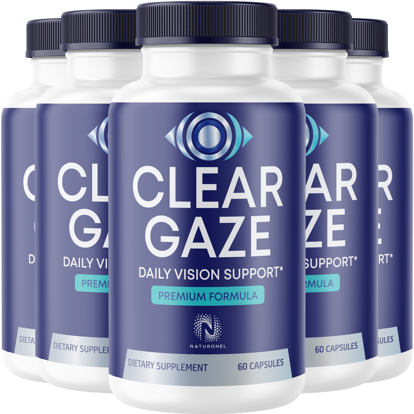 Clear Gaze (5 Pack) Vision Supplement – Advanced Eye Health Formula with Lutein, Bilberry, Eyebright, Zeaxanthin, Vitamins & Antioxidants for Healthy Vision Support