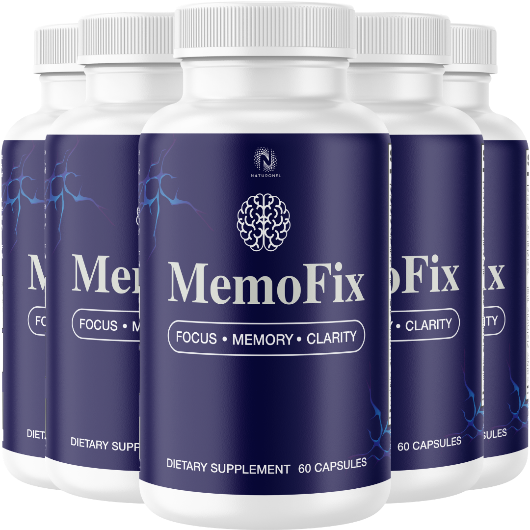 MemoFix Brain & Memory Support (5 Pack) – Cognitive, Focus, Concentration & Mental Clarity Formula