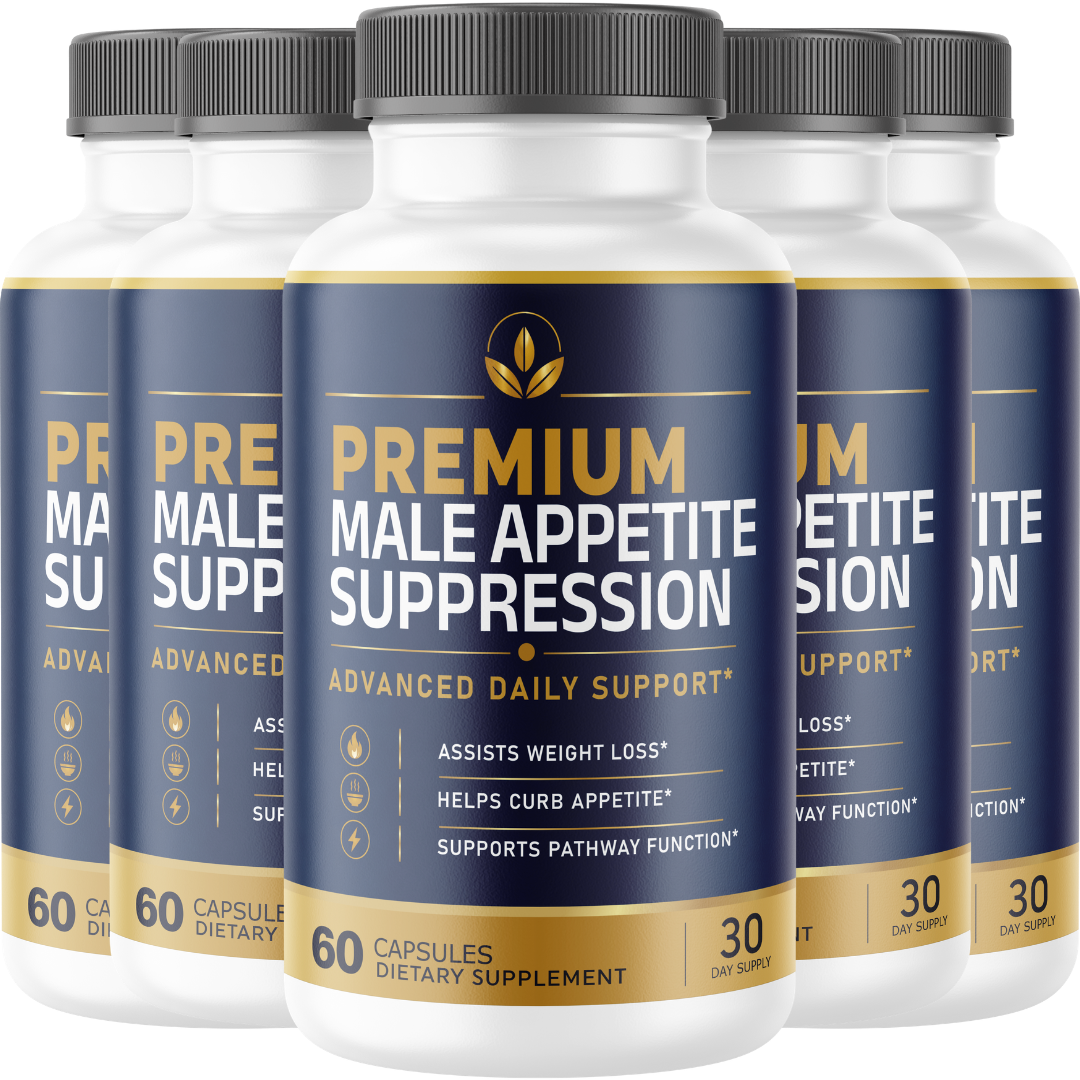 Male Appetite Suppressant Supplement for Men (5 Pack) – Premium Weight Management Formula with Green Coffee Bean, Garcinia Cambogia, Raspberry Ketones, Green Tea & Caffeine
