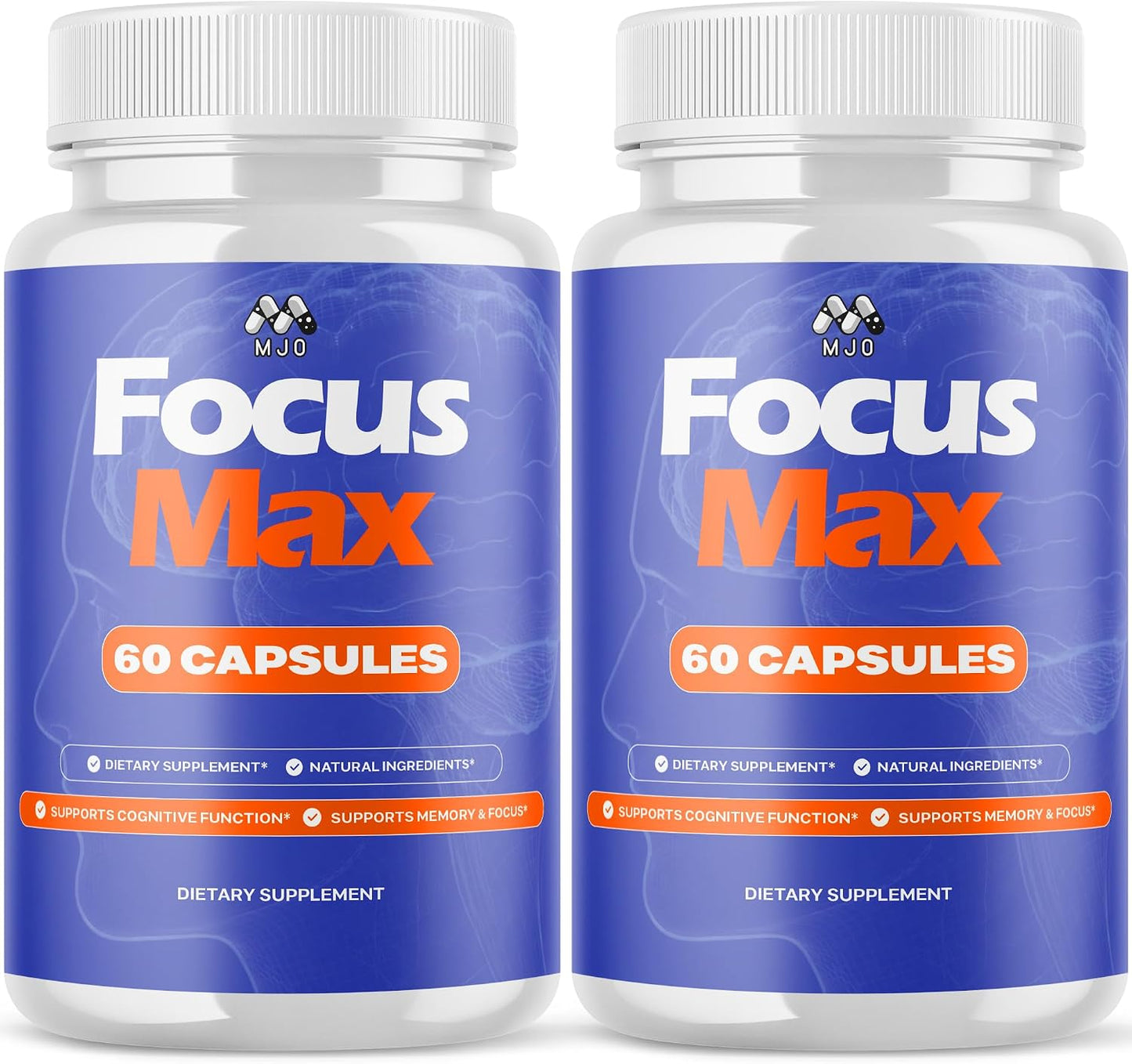 (2 Pack) Focus Max Capsules, FocusMax Pills with All Natural Ingredients, Advanced Focus Max Overall Health and Wellness Vitamin Supplement Formula with Maximum Strength Multivitamin (120 Capsules)