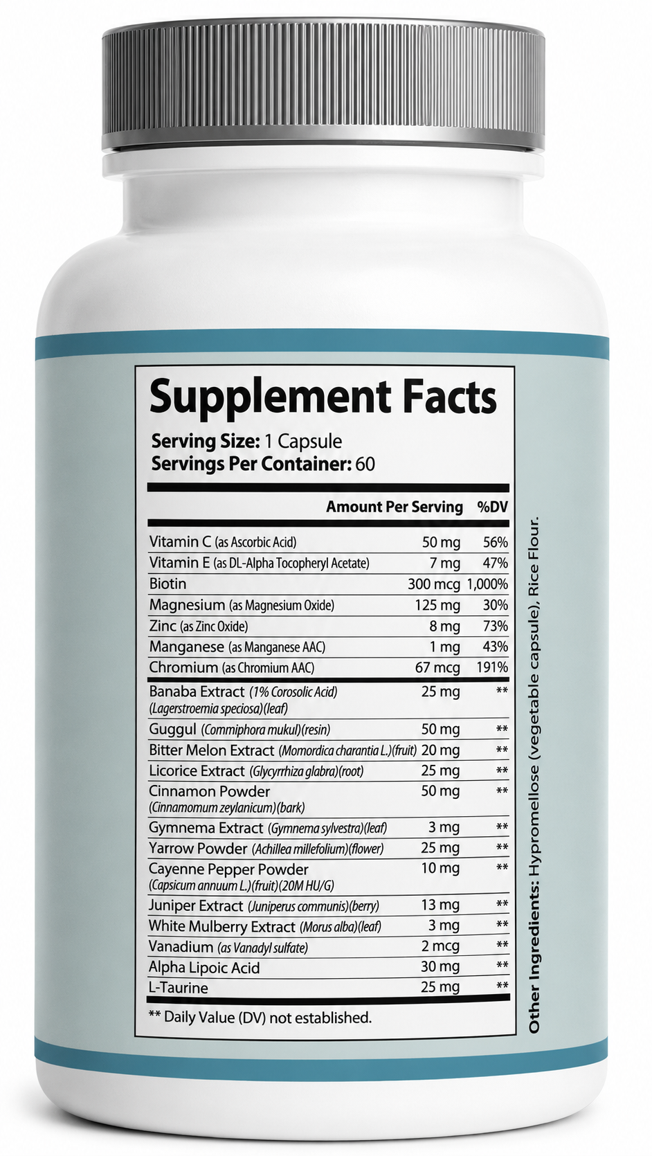 GLUCOVEX – Advanced Multi-Ingredient Formula with Chromium, Alpha Lipoic Acid, Gymnema, Bitter Melon, Cinnamon, Banaba & White Mulberry, Daily Dietary Supplement - 3 Bottle