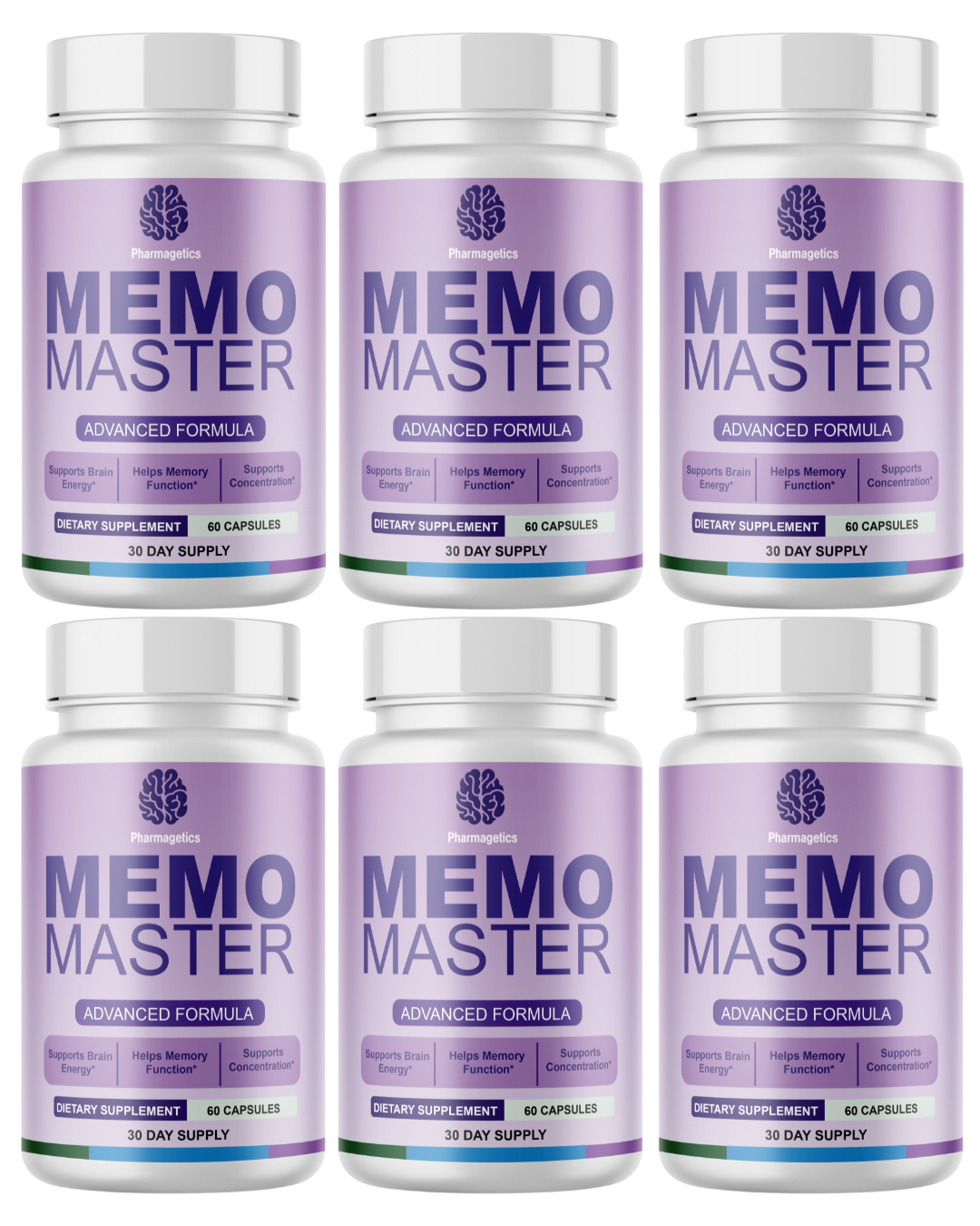 Memo Master Brain Support For Focus & Cognitive Supplement 60 Capsules