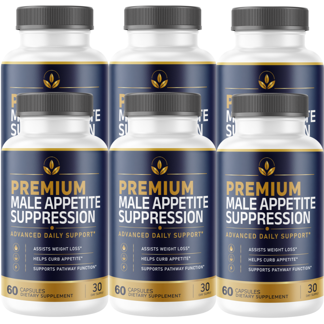 Male Appetite Suppressant Supplement for Men (6 Pack) – Premium Weight Management Formula with Green Coffee Bean, Garcinia Cambogia, Raspberry Ketones, Green Tea & Caffeine