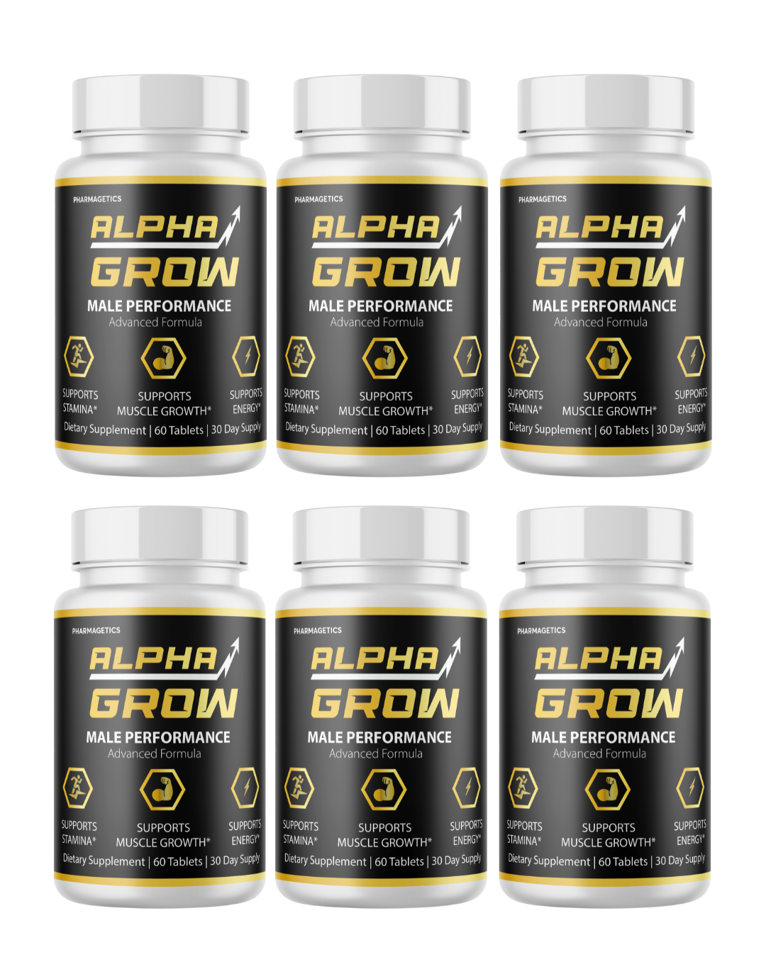 Alpha Grow Male Performance Advanced Formula, Energy Support 60 Tablets
