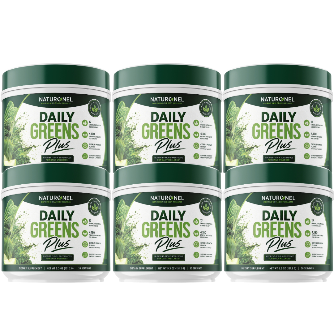 Daily Greens Plus Powder - Superfood Greens Blend with Wheatgrass, Moringa, Spirulina, Chlorella, Matcha, Probiotics & Digestive Enzymes - Citrus Punch