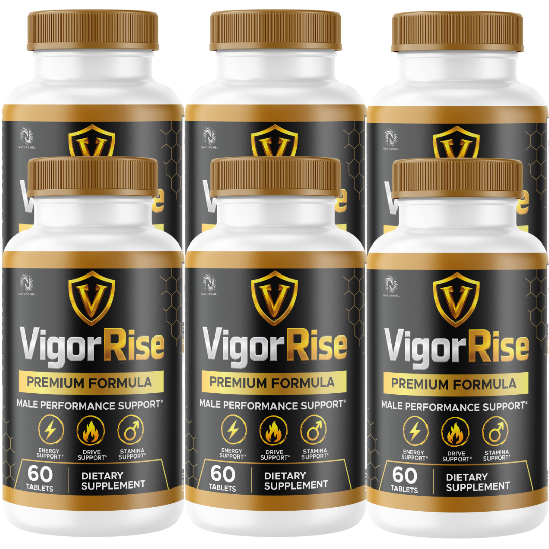 VigorRise Men's Daily Performance Supplement (6 Pack) – Premium Herbal Formula with Tongkat Ali, Maca Root, L-Arginine, Ginseng & Zinc – Supports Energy, Drive & Stamina