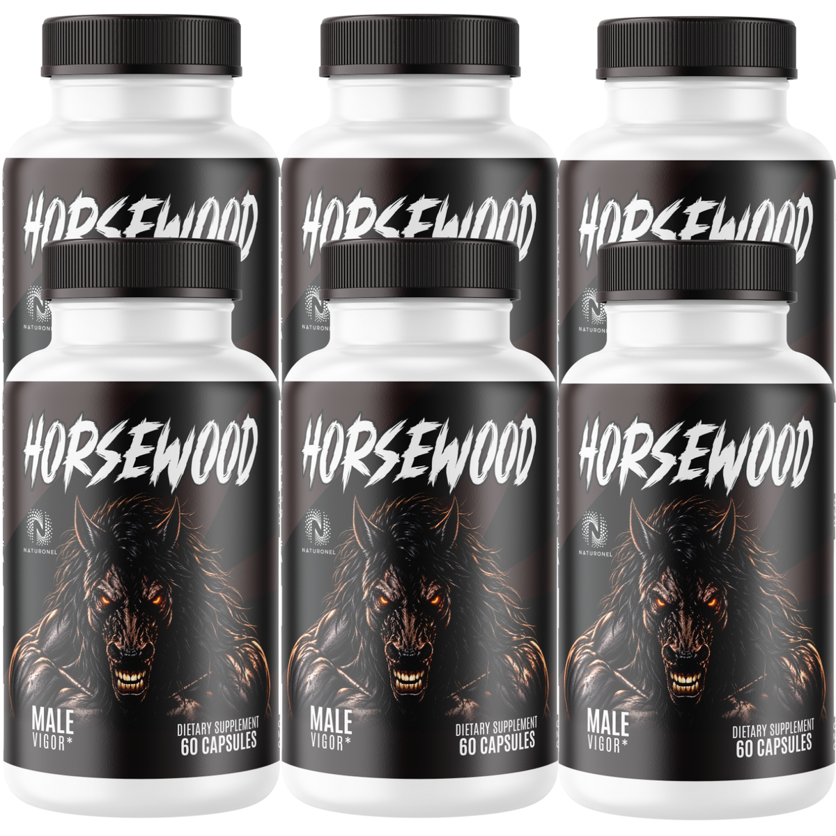 Horsewood Male Vigor Supplement (6 Pack) – Longjack, Maca, L-Arginine, Ginseng & Zinc – Men’s Vitality, Stamina & Performance Support
