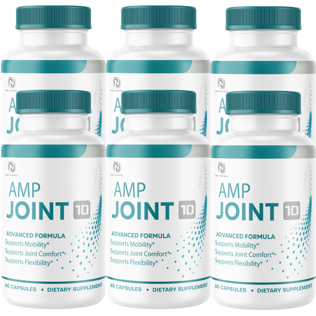 AMP Joint 10 (6 Pack) – Advanced Joint Support Supplement with Glucosamine 1500mg, Chondroitin, Boswellia, Turmeric & MSM – Mobility & Flexibility Support
