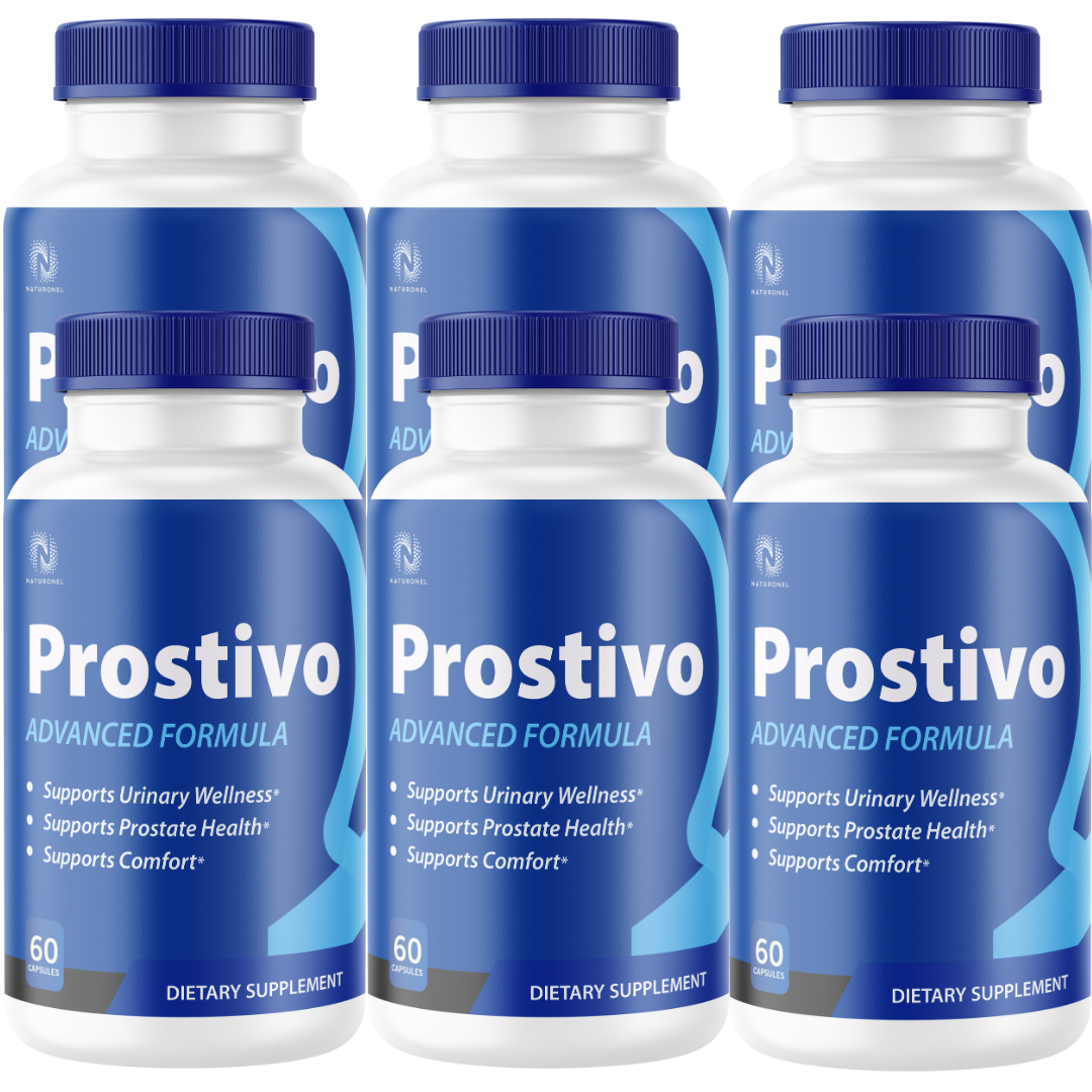 Prostivo Advanced Men's Prostate Wellness Supplement (6 Pack) – Saw Palmetto 200mg, Pygeum 100mg, Zinc & Selenium