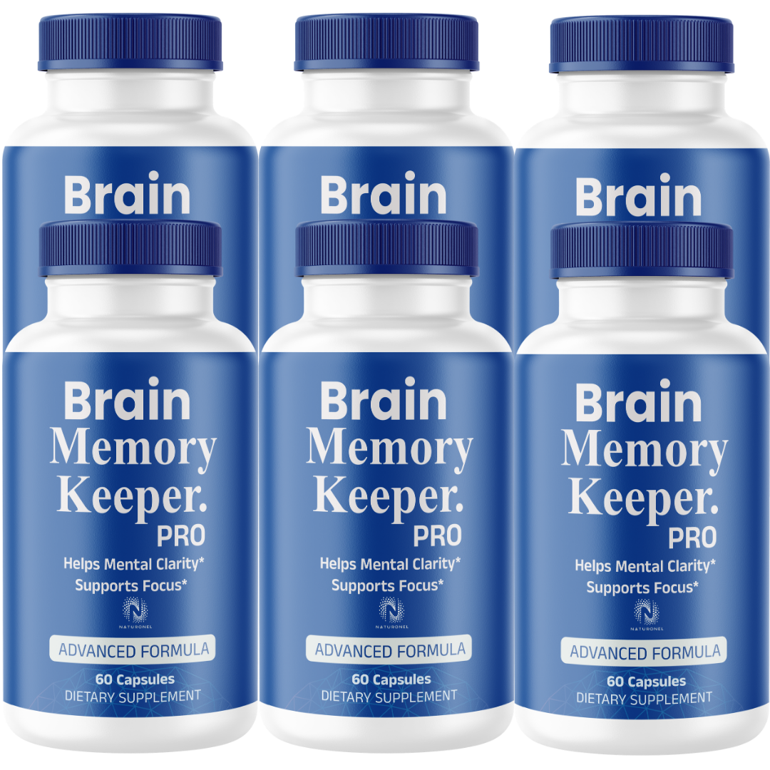 Brain Memory Keeper Pro (6 Pack)– Advanced Cognitive & Memory Support – Mental Clarity and Focus Formula with Bacopa, Choline & DMAE