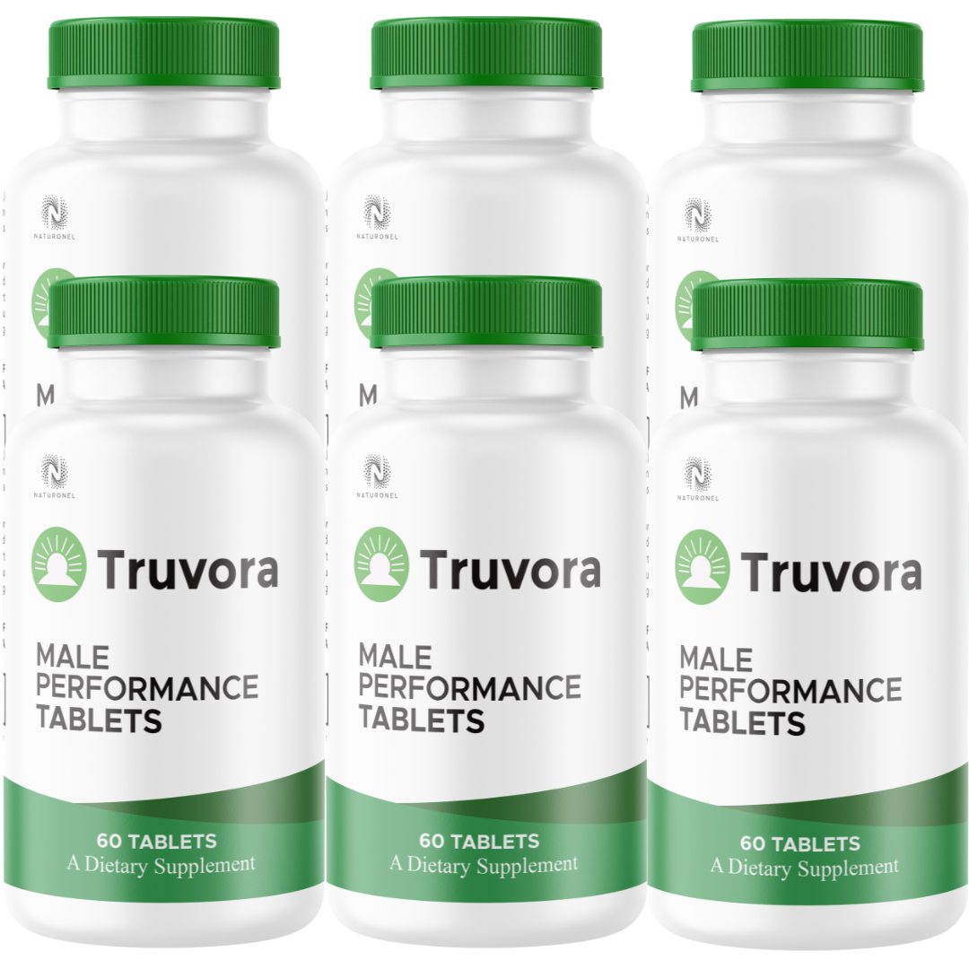 Truvora Men’s Performance Support (6 Pack) – Advanced Male Vitality Formula with Longjack, Maca, Ginseng, L-Arginine, Tribulus & Zinc