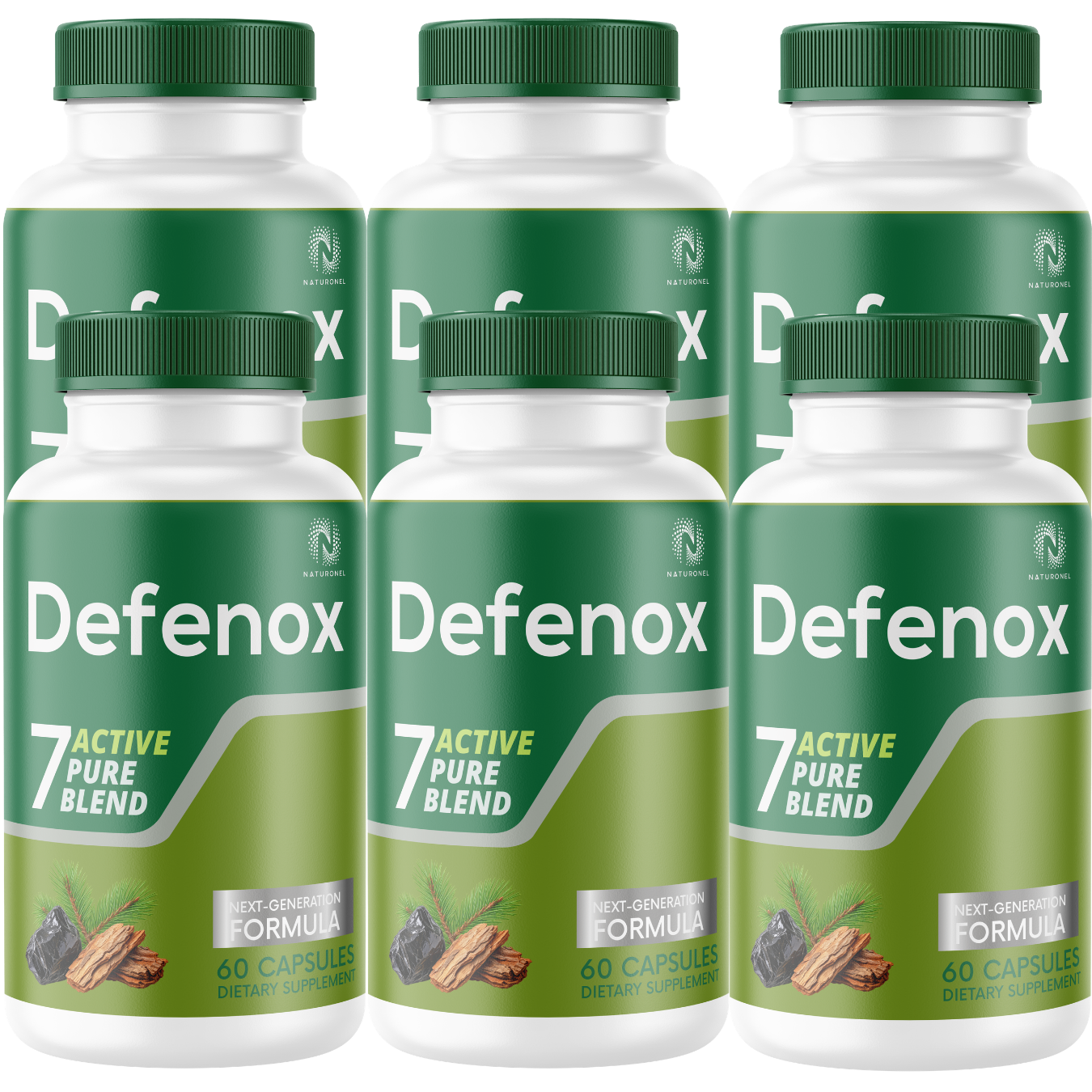 Defenox (6 Pack) Supplement – 7 Active Ingredient Formula with Shilajit, Tongkat Ali, Ashwagandha, Magnesium, Zinc & Boron, Black Pepper Extract