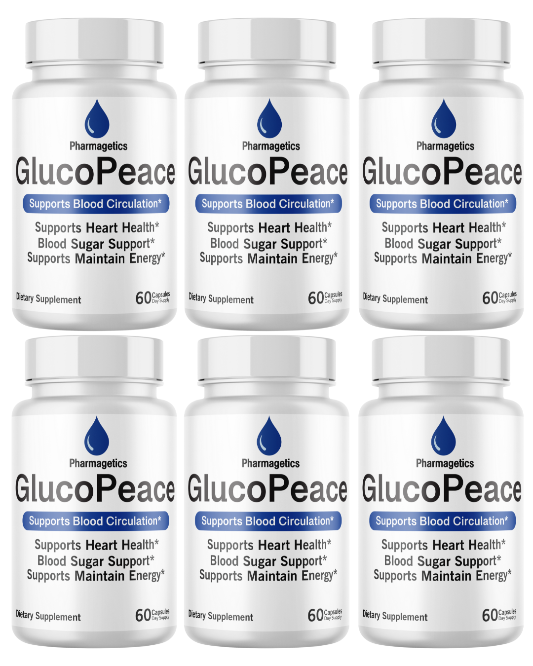 Gluco Peace Blood Circulation Support, Healthy Blood Sugar- 60 Capsules