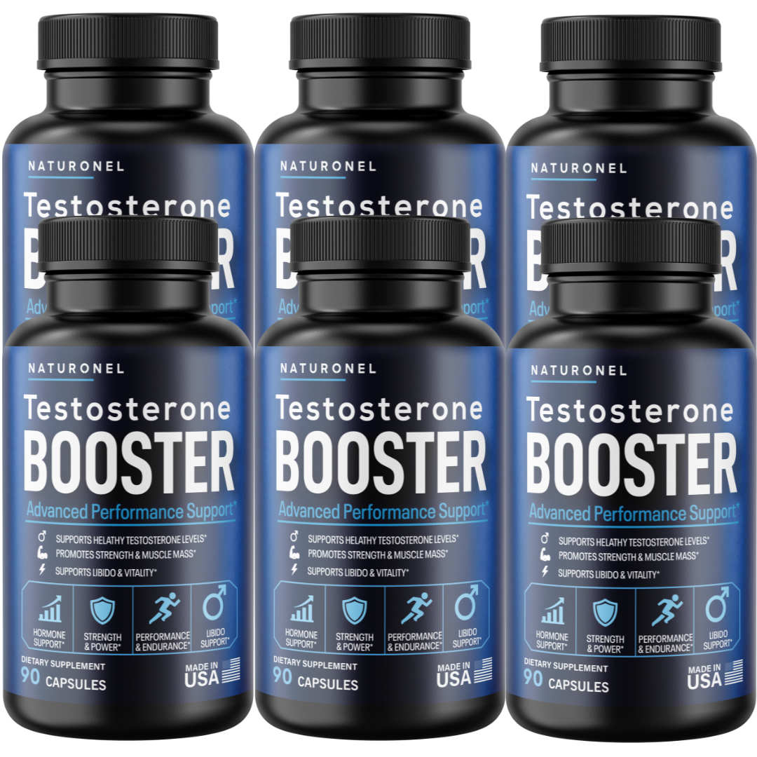 Testosterone Booster for Men (6 Pack)- Advanced Performance Formula with Tribulus, Tongkat Ali, Zinc, Magnesium, Epimedium & Saw Palmetto - Supports Healthy Testosterone Levels, Strength, Energy & Vitalit