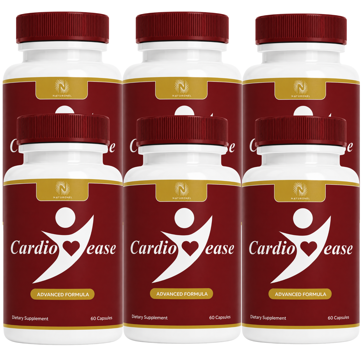 Cardio Ease (6 Pack) Advanced Multi-Ingredient Formula with Vitamins, Minerals & Botanical Extracts, Daily Dietary Supplement with Vitamin C, Vitamin E, Chromium, Alpha Lipoic Acid & L-Taurin