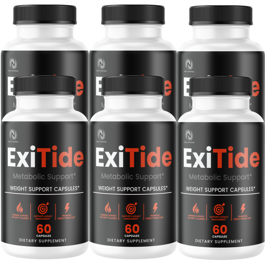 ExiTide Advanced Weight Support (6 Pack) – Metabolic Support Capsules with Raspberry Ketones, African Mango, Apple Cider Vinegar & Green Tea