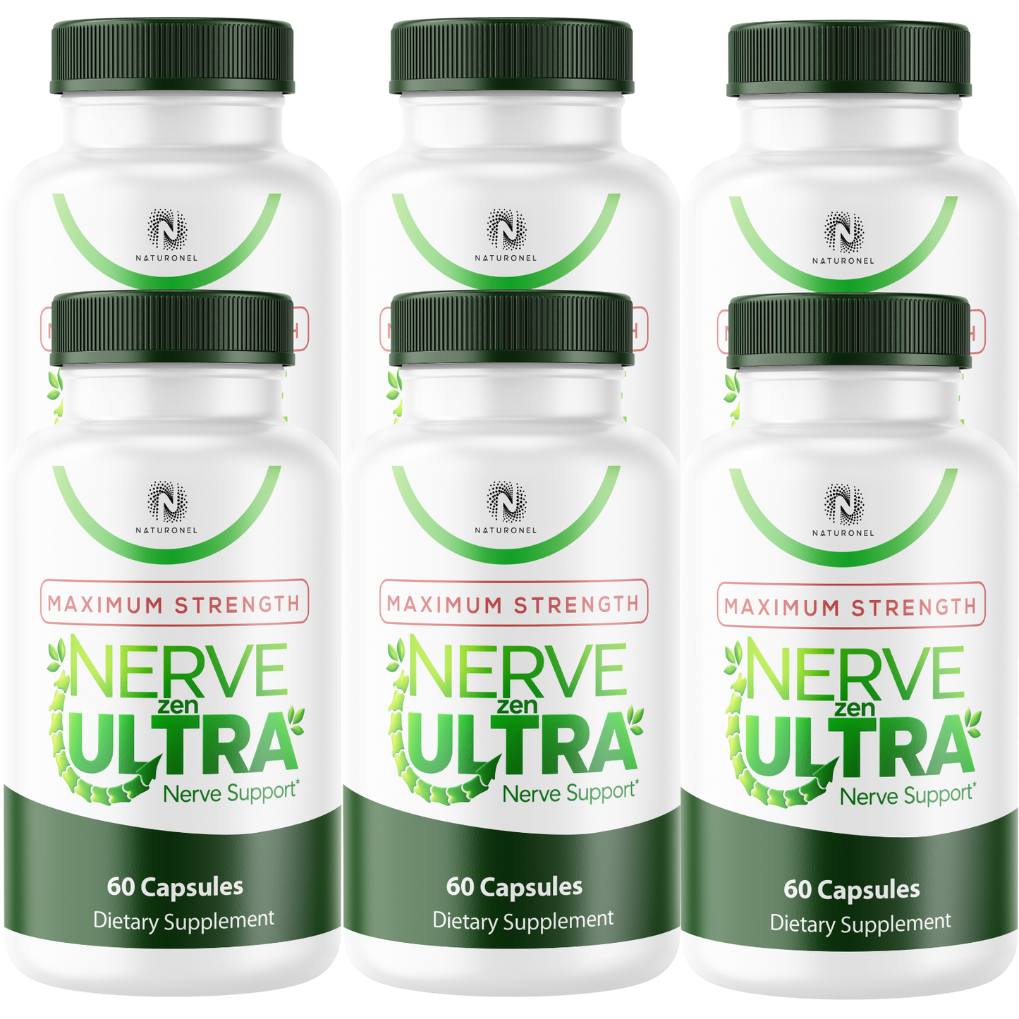 NerveZen Ultra (6 Pack) Maximum Strength Nerve Support Supplement – Premium Botanical Formula with Turmeric, Glucosamine Sulfate, Ginger Root, Boswellia, Chondroitin & BioPerine