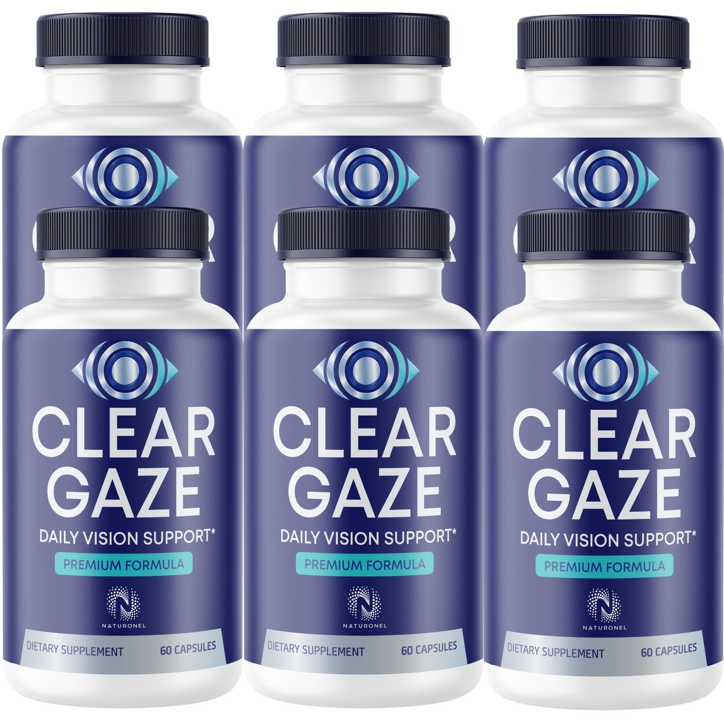 Clear Gaze (6 Pack) Vision Supplement – Advanced Eye Health Formula with Lutein, Bilberry, Eyebright, Zeaxanthin, Vitamins & Antioxidants for Healthy Vision Support