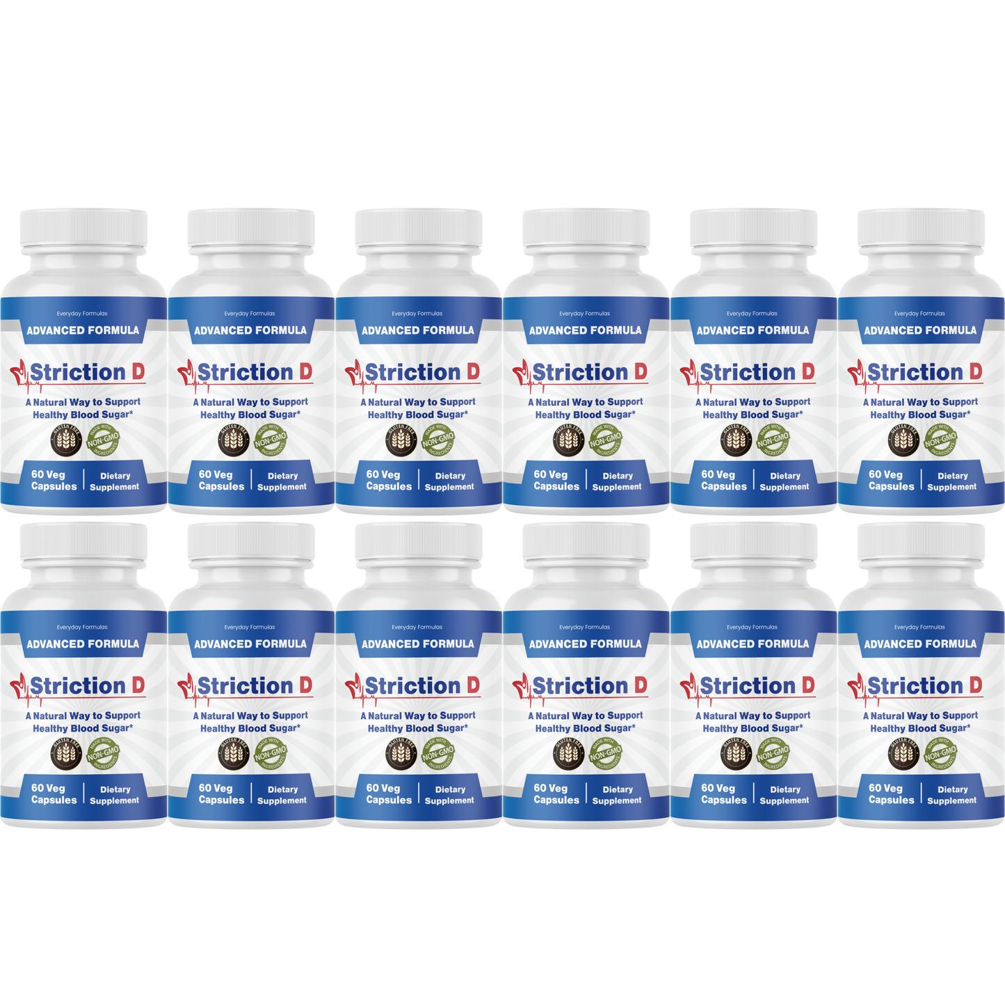 Striction D Healthy Blood Sugar Support Formula 60 Capsules