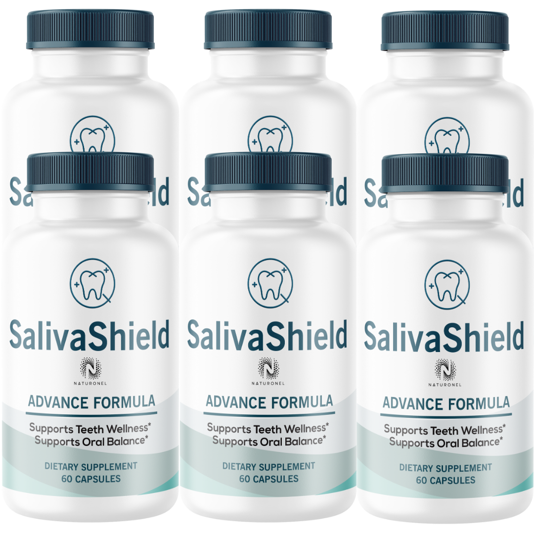 SalivaShield Oral Probiotic Supplement (6 Pack) – 40 Billion CFU Advanced Formula for Teeth Wellness & Oral Balance – 5 Probiotic Strains with Marine Polysaccharide & FOS