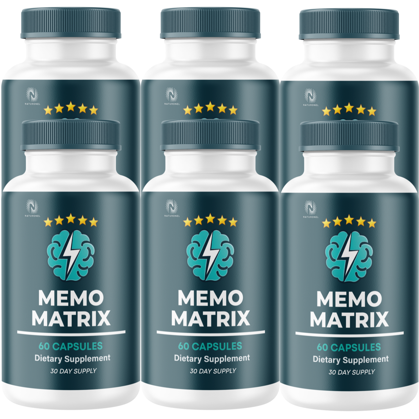 Memo Matrix Brain Supplement – Memory & Focus Formula with DMAE, Bacopa, Phosphatidylserine, Huperzine A, DHA, Vitamins & Minerals – Cognitive Wellness Support