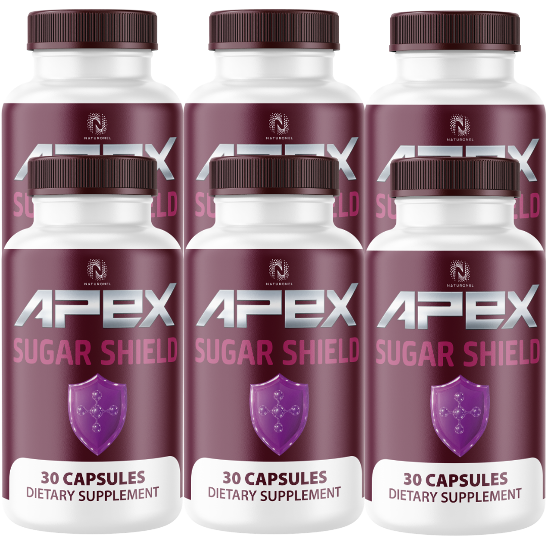 APEX Sugar Shield Advanced Glucose Support (6 Pack) – Blood Sugar Support Capsules with Banaba, Bitter Melon, Gymnema, Chromium & Alpha Lipoic Acid