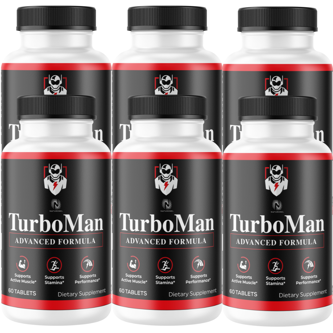 TurboMan (6 Pack) Supplement – Advanced Men's Performance Formula with Longjack, Maca, L-Arginine, Zinc & Ginseng, Supports Stamina, Performance & Active Muscle