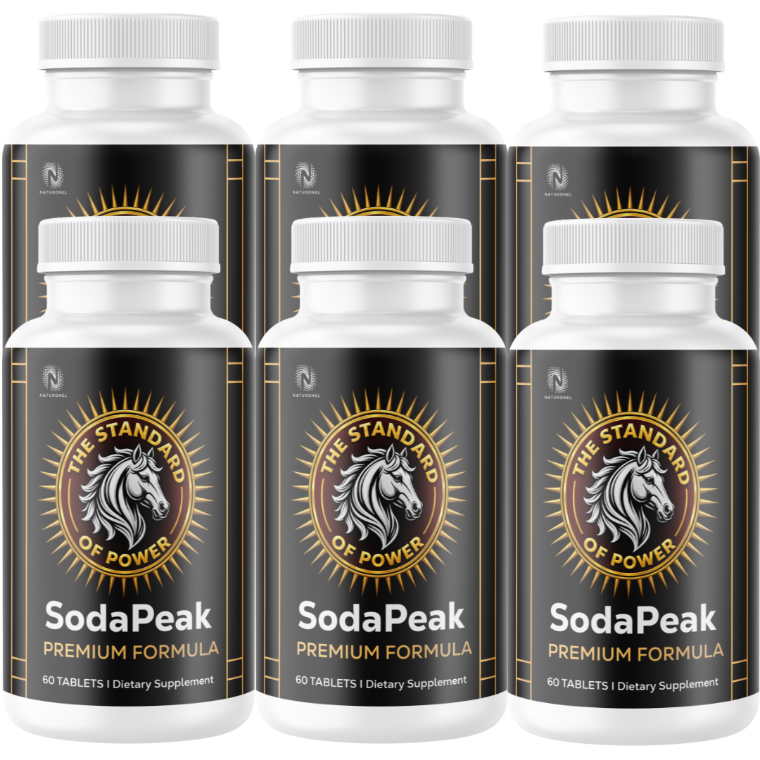 SodaPeak Premium Male Vitality Complex (6 Pack) – 400mg Longjack, 250mg Maca Root, Ginseng, Zinc & L-Arginine