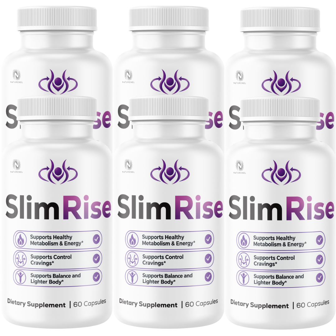 SlimRise Metabolism Support Supplement for Women & Men (6 Pack) – Raspberry Ketones, African Mango, Green Tea & Apple Cider Vinegar