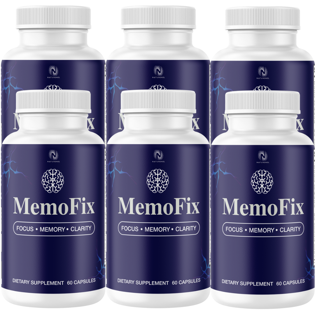 MemoFix Brain & Memory Support (6 Pack) – Cognitive, Focus, Concentration & Mental Clarity Formula